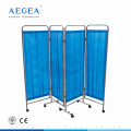 AG-SC001 3-folding stainless steel medical movable hospital screen